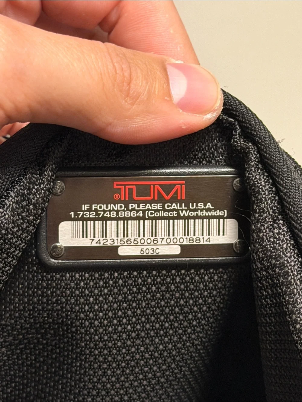 TUMI Collister Square Messenger Bag 0503C Carbon Black Crossbody Organizer